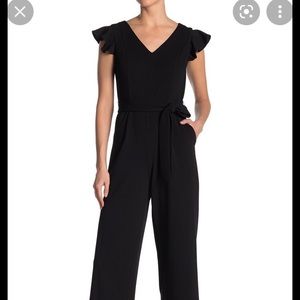 Tahari ruffled sleeve jumpsuit sz 8